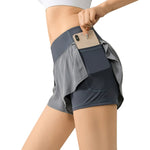 Load image into Gallery viewer, 2 In 1 Shorts Elastic Waist
